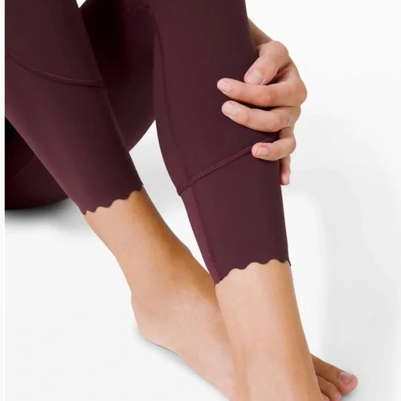 Lululemon Athletica Deep Maroon Leggings Burgundy - Picture 3 of 13